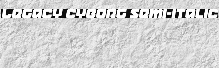 Legacy Cyborg Semi-Italic Example 2