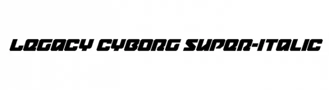 Legacy Cyborg Super-Italic  Frei Schriftart Herunterladen