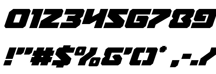Legacy Cyborg Super-Italic Font OTHER CHARS