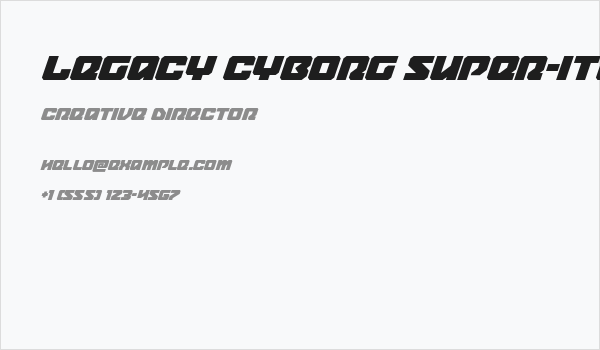 Legacy Cyborg Super-Italic Business Card