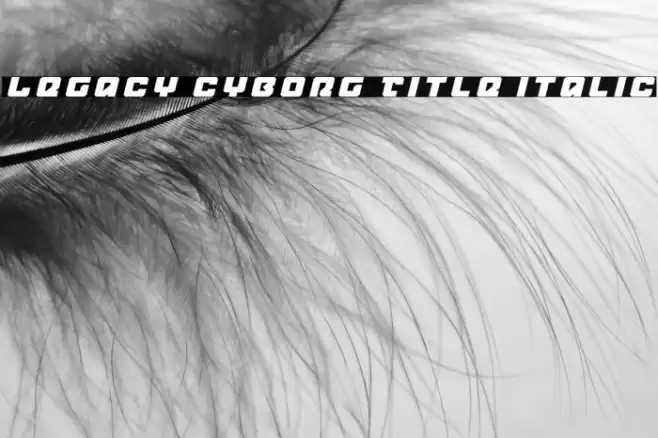 Legacy Cyborg Title Italic Font examples