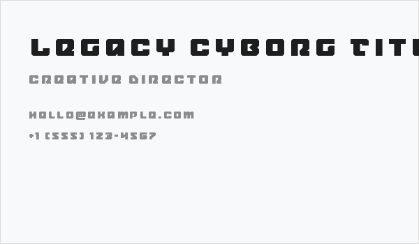 Legacy Cyborg Title Business Card