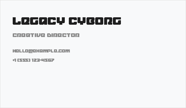 Legacy Cyborg Business Card