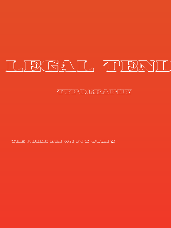 Legal Tender 3D Poster