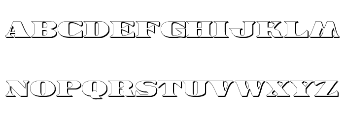 Legal Tender 3D Font LOWERCASE