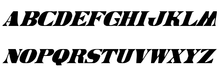 Legal Tender Condensed Italic Font LOWERCASE