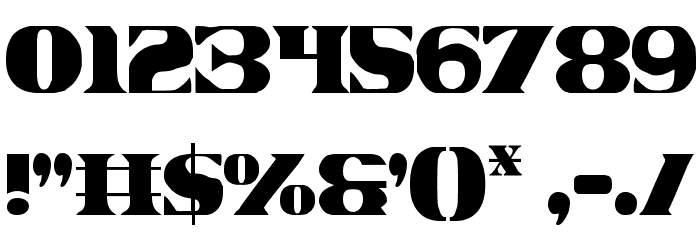 Legal Tender Condensed Font OTHER CHARS