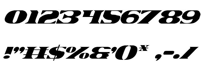 Legal Tender Italic Font OTHER CHARS