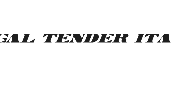 Legal Tender Italic Logo