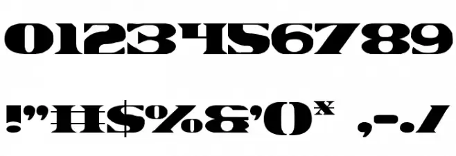 Legal Tender Font OTHER CHARS