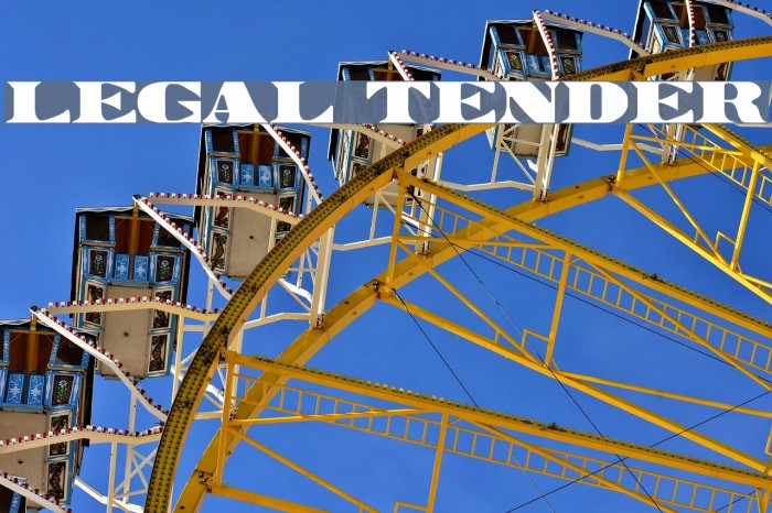 Legal Tender Font examples