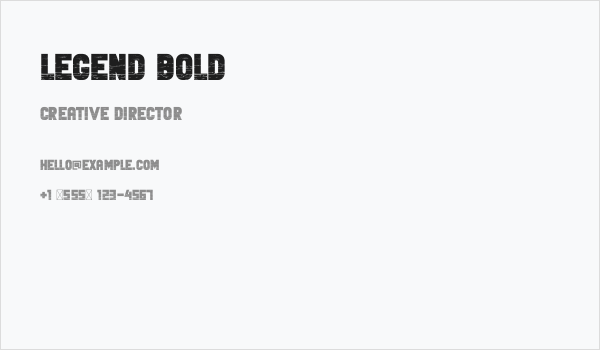 Legend Bold Business Card
