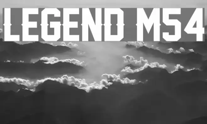 Legend M54 Font examples