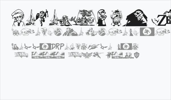 Legend Of Zelda TriFont Business Card