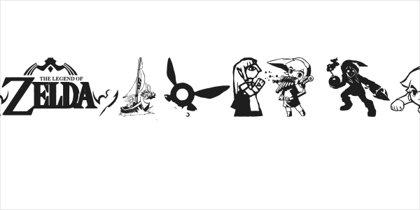 Legend Of Zelda TriFont Logo