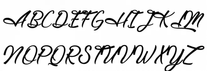 Legendary Hollywood Font UPPERCASE