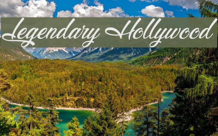 Legendary Hollywood Font examples