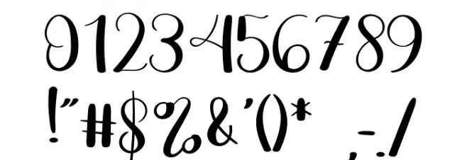 Legendary Font OTHER CHARS