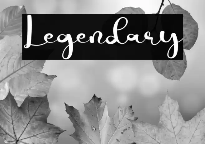 Legendary Font examples