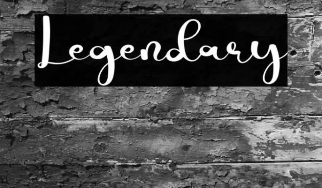 Legendary Font examples