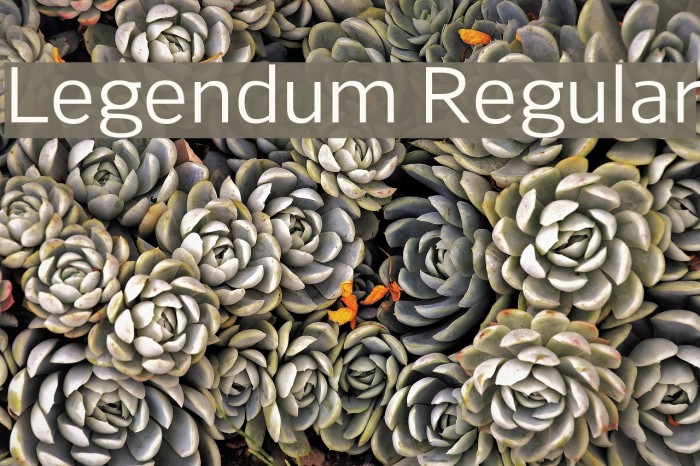 Legendum Regular Font examples