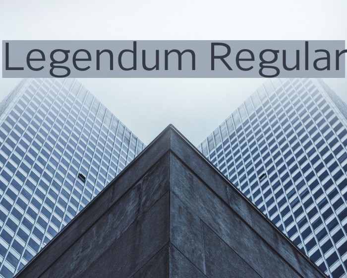 Legendum Regular Font examples