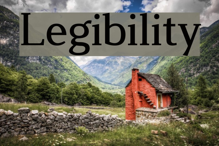 Legibility Font examples