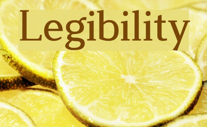 Legibility Font examples