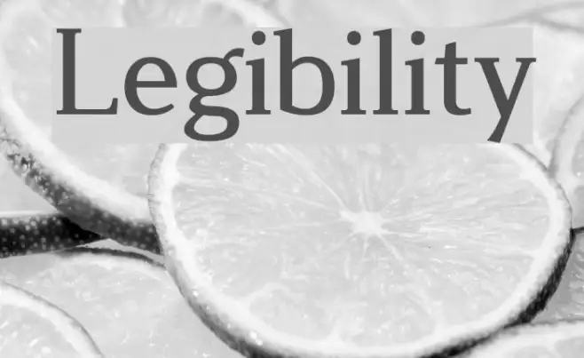 Legibility Example 2