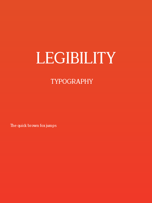 Legibility Poster