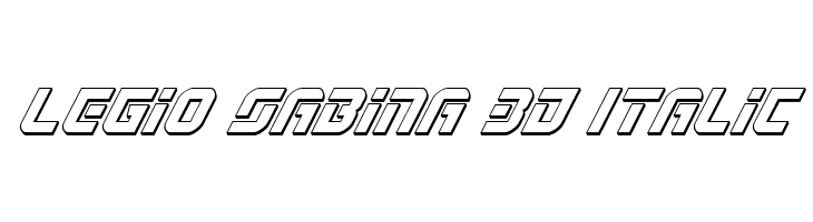 Legio Sabina 3D Italic  les polices de caractères gratuit tlcharger