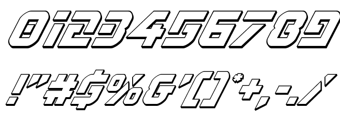 Legio Sabina 3D Italic Font OTHER CHARS