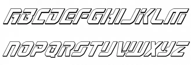 Legio Sabina 3D Italic Fonte MAIÚSCULAS