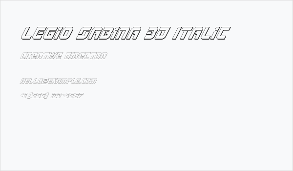 Legio Sabina 3D Italic Business Card