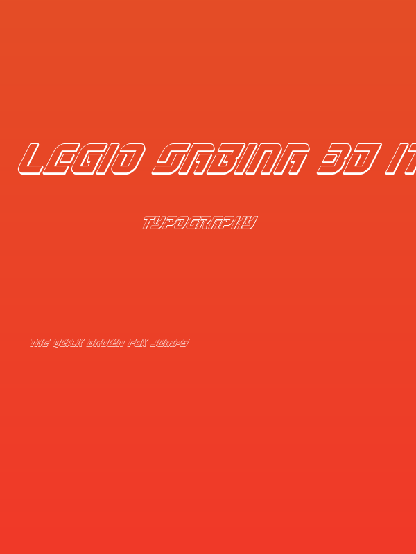Legio Sabina 3D Italic Poster