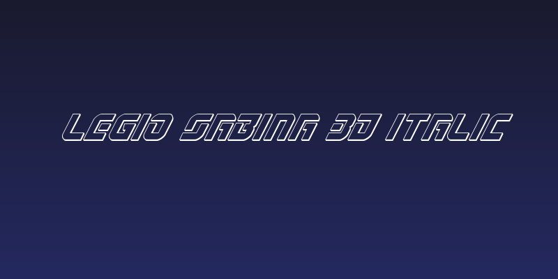 Legio Sabina 3D Italic Social Header