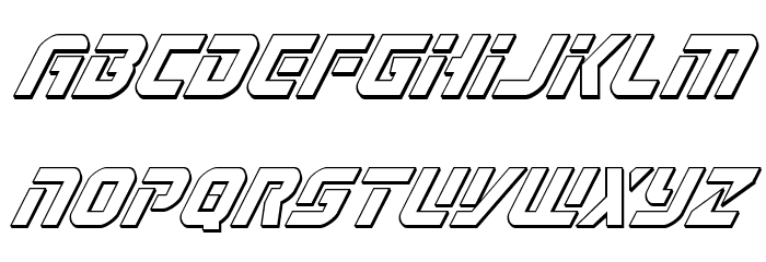 Legio Sabina 3D Italic Font LOWERCASE