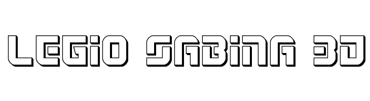 Legio Sabina 3D  Frei Schriftart Herunterladen