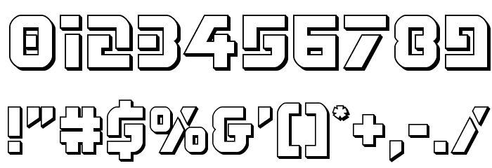 Legio Sabina 3D Font OTHER CHARS