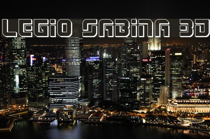 Legio Sabina 3D Font examples