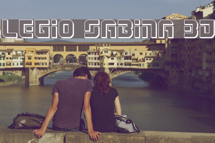 Legio Sabina 3D Font examples