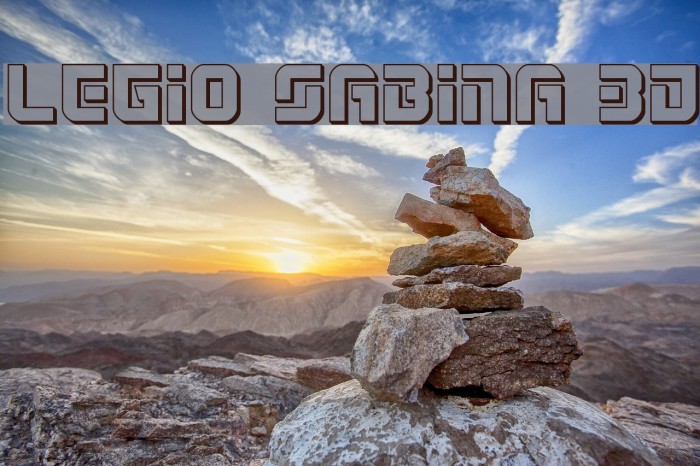 Legio Sabina 3D Font examples