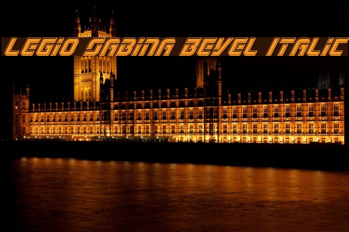 Legio Sabina Bevel Italic Example 1