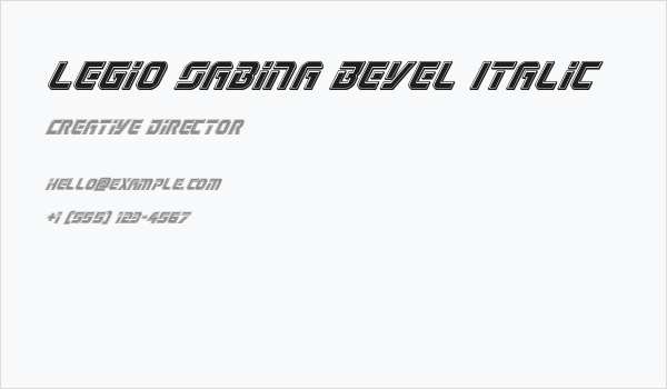 Legio Sabina Bevel Italic Business Card