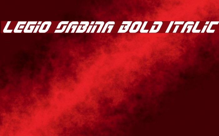 Legio Sabina Bold Italic Font examples