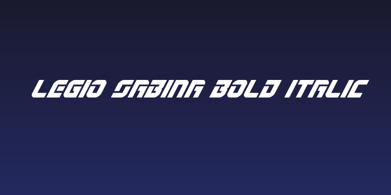 Legio Sabina Bold Italic Social Header