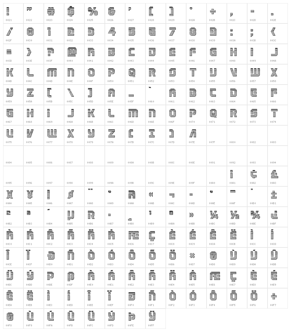 Legio Sabina Chrome Character Map