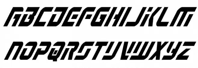 Legio Sabina Condensed Italic फ़ॉन्ट अपरकेस