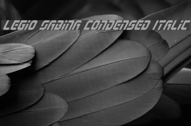 Legio Sabina Condensed Italic Font examples