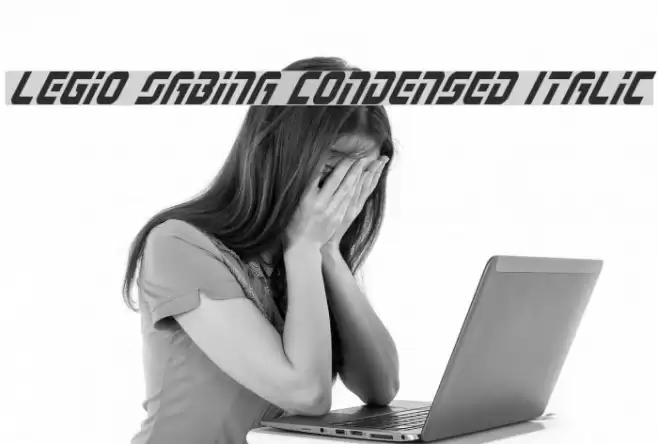Legio Sabina Condensed Italic Font examples